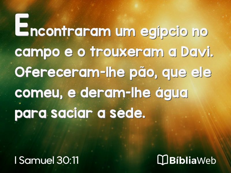 I Samuel 30:11 em imagem para compartilhar