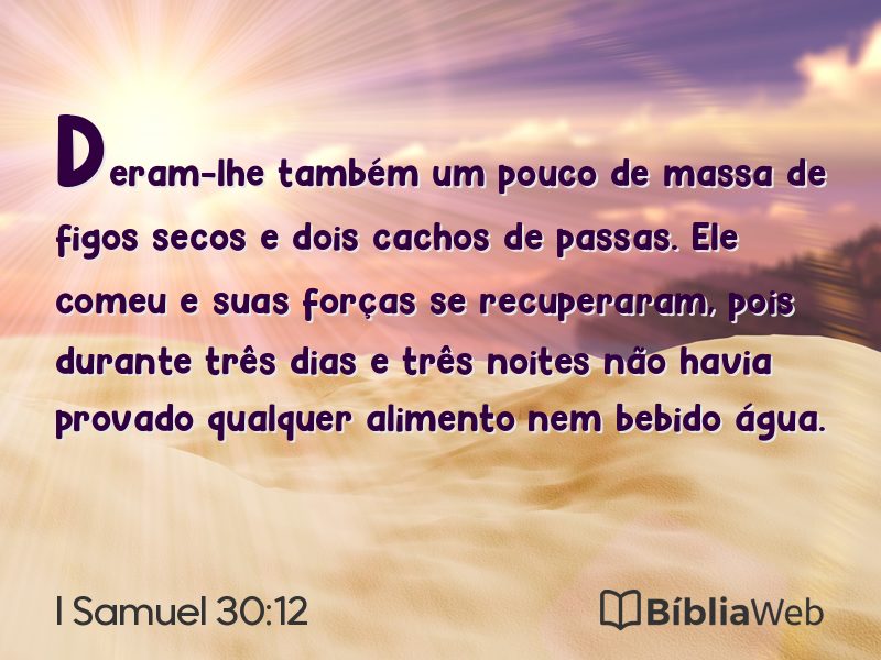 I Samuel 30:12 em imagem para compartilhar