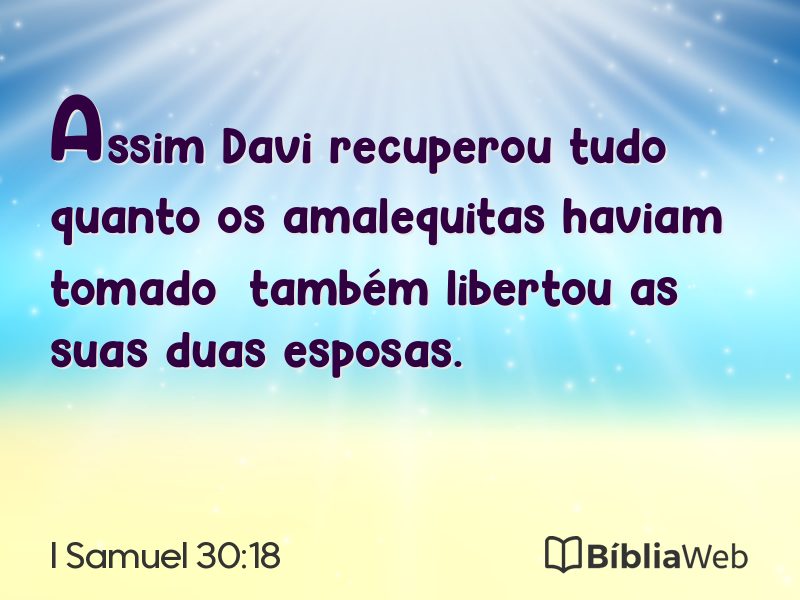 I Samuel 30:18 em imagem para compartilhar
