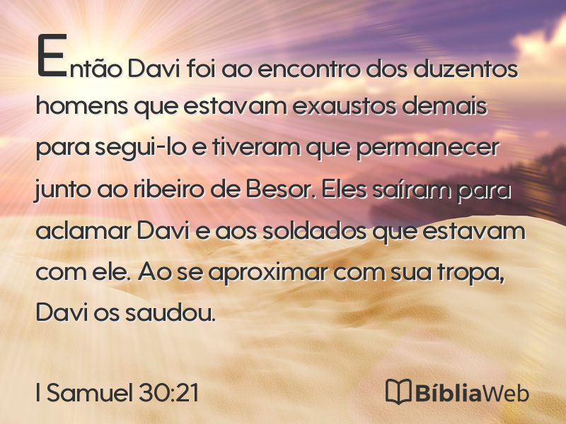 I Samuel 30:21 em imagem para compartilhar