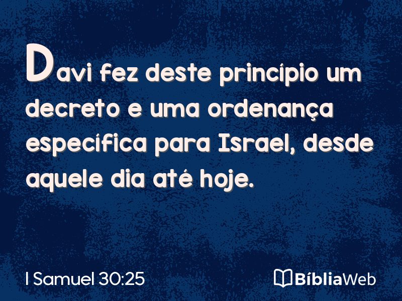 I Samuel 30:25 em imagem para compartilhar