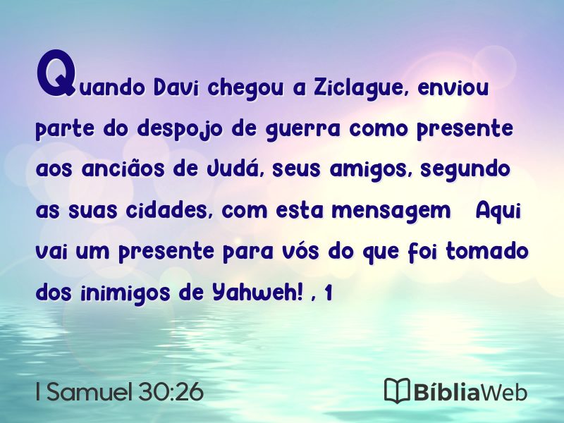 I Samuel 30:26 em imagem para compartilhar
