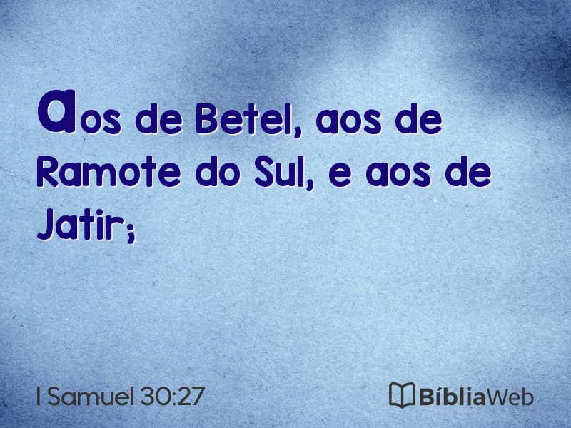 I Samuel 30:27 em imagem para compartilhar