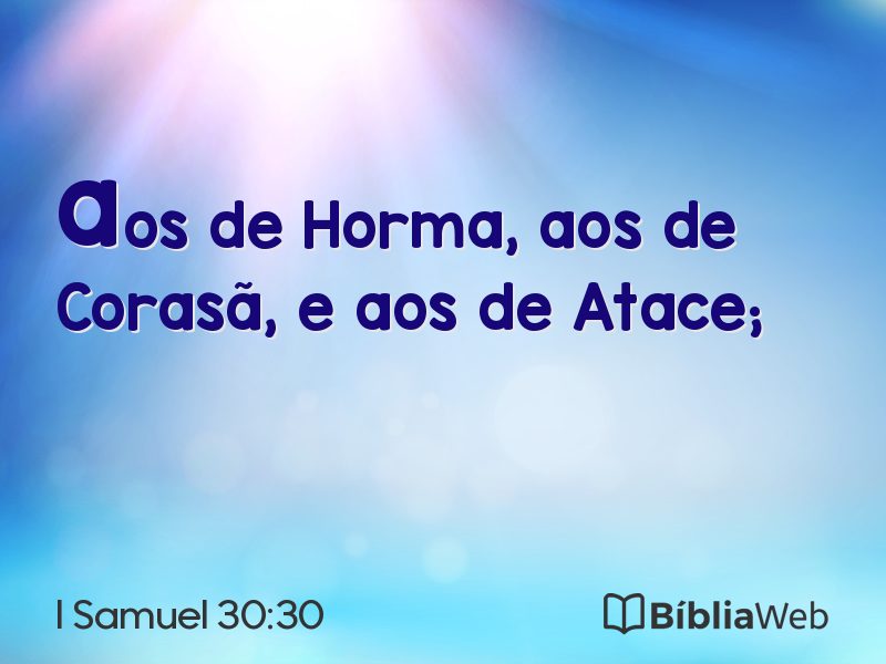 I Samuel 30:30 em imagem para compartilhar