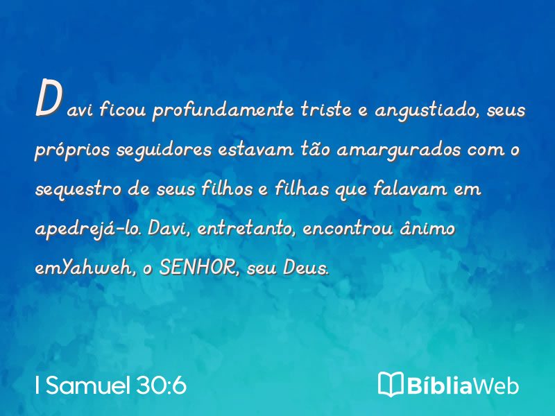 I Samuel 30:6 em imagem para compartilhar
