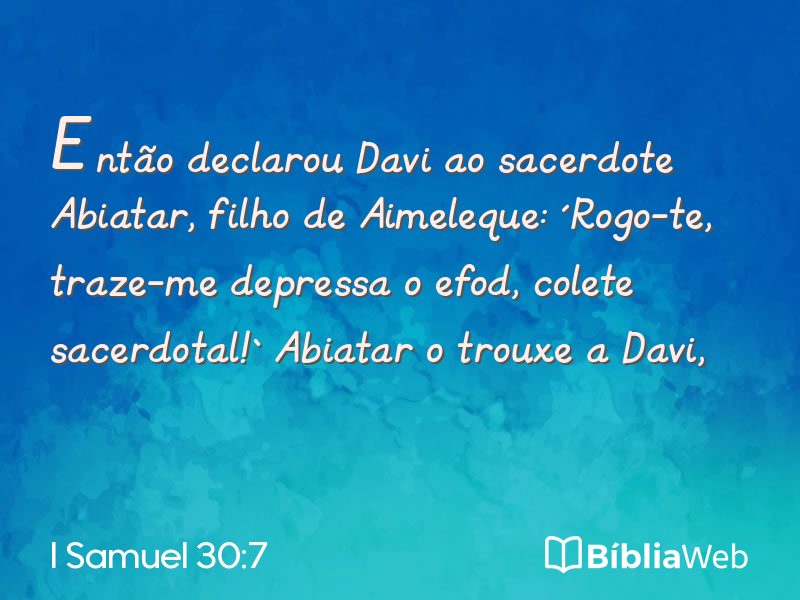 I Samuel 30:7 em imagem para compartilhar