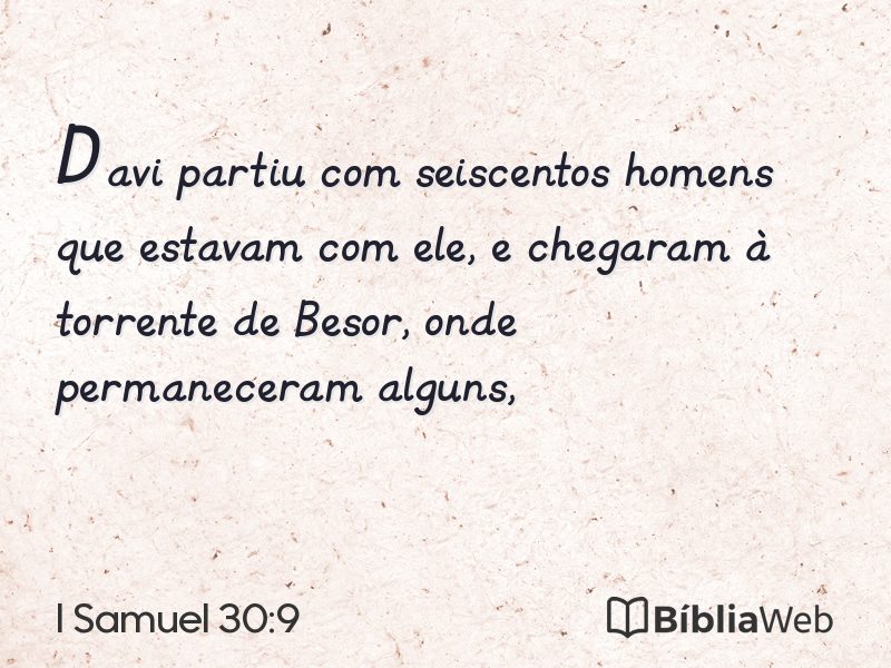 I Samuel 30:9 em imagem para compartilhar