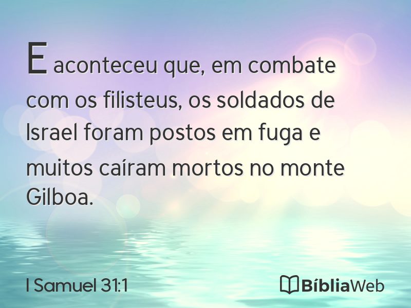 I Samuel 31:1 em imagem para compartilhar