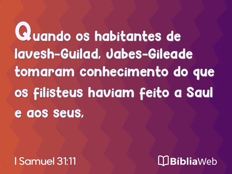 I Samuel 31:11 em imagem para compartilhar