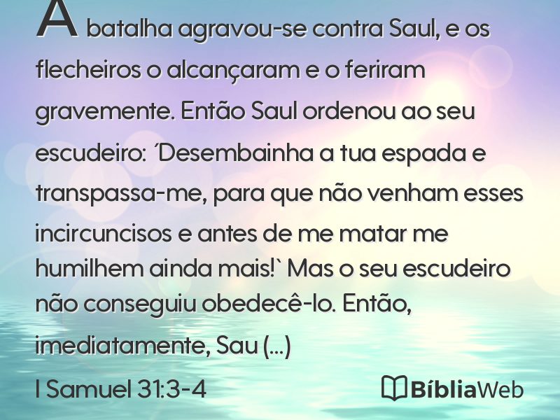 I Samuel 31:3-4 em imagem para compartilhar