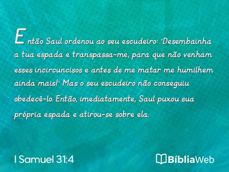 I Samuel 31:4 em imagem para compartilhar