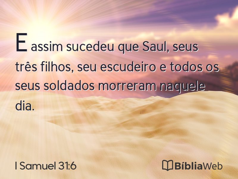 I Samuel 31:6 em imagem para compartilhar