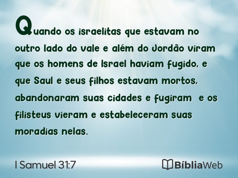 I Samuel 31:7 em imagem para compartilhar