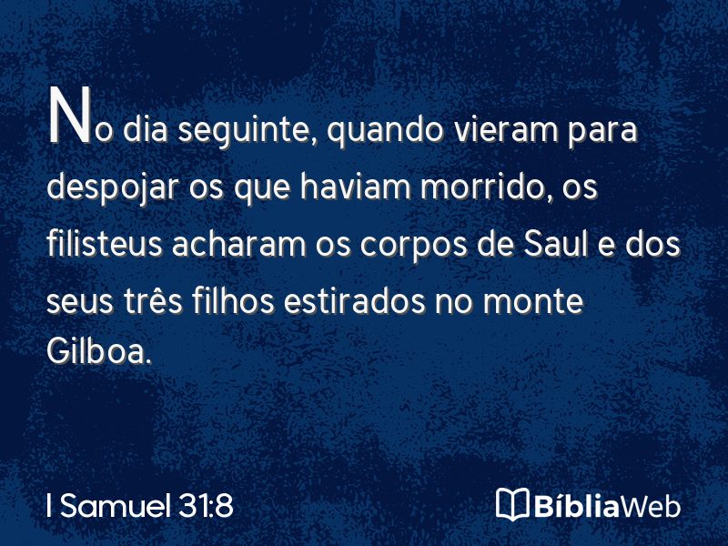 I Samuel 31:8 em imagem para compartilhar