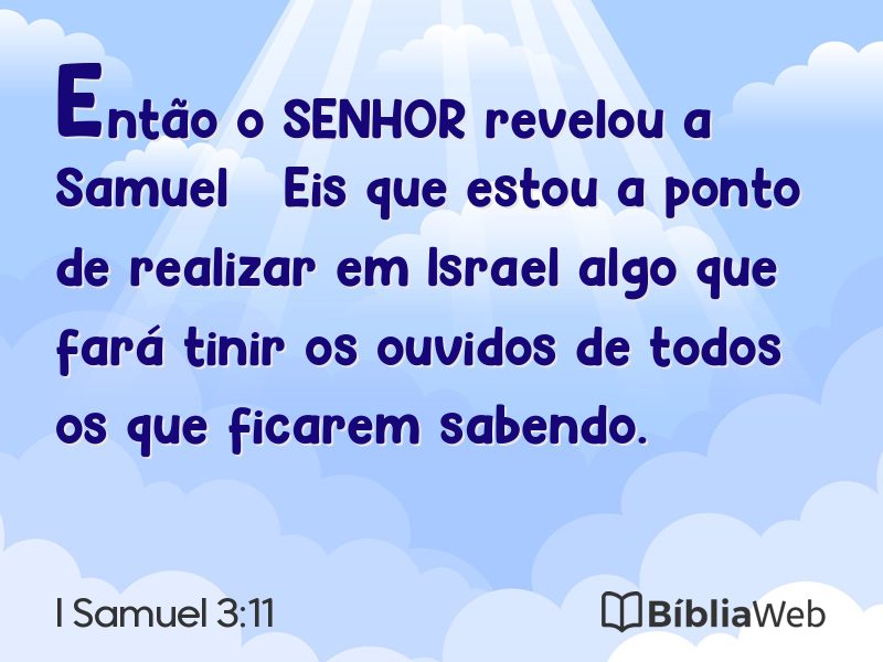 I Samuel 3:11 em imagem para compartilhar