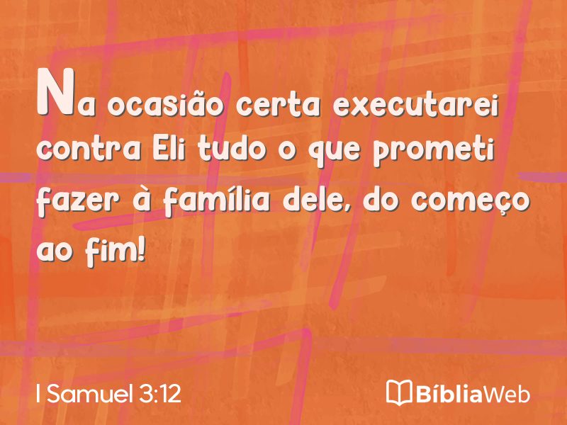 I Samuel 3:12 em imagem para compartilhar