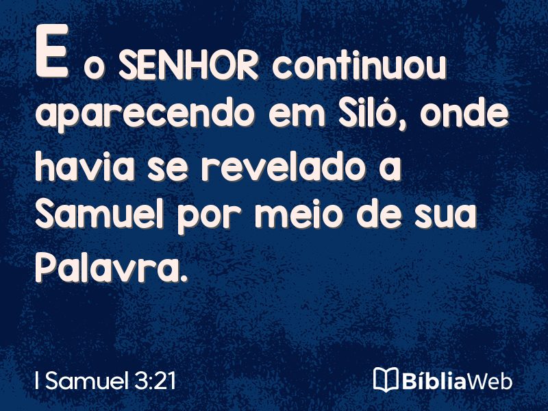 I Samuel 3:21 em imagem para compartilhar