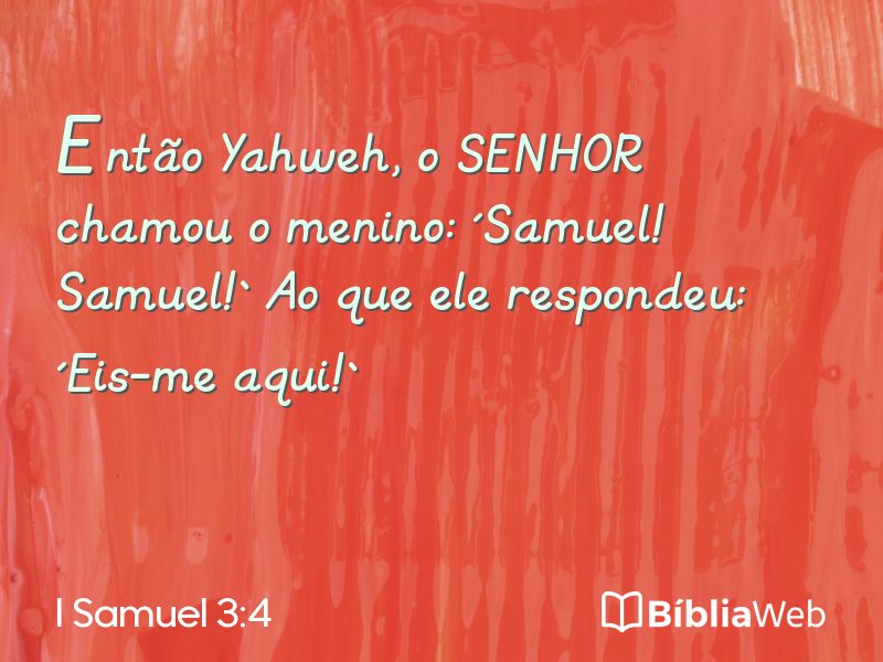 I Samuel 3:4 em imagem para compartilhar