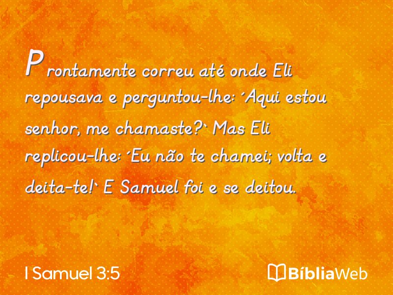 I Samuel 3:5 em imagem para compartilhar