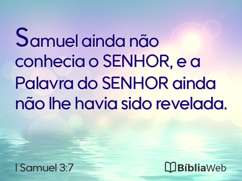 I Samuel 3:7 em imagem para compartilhar