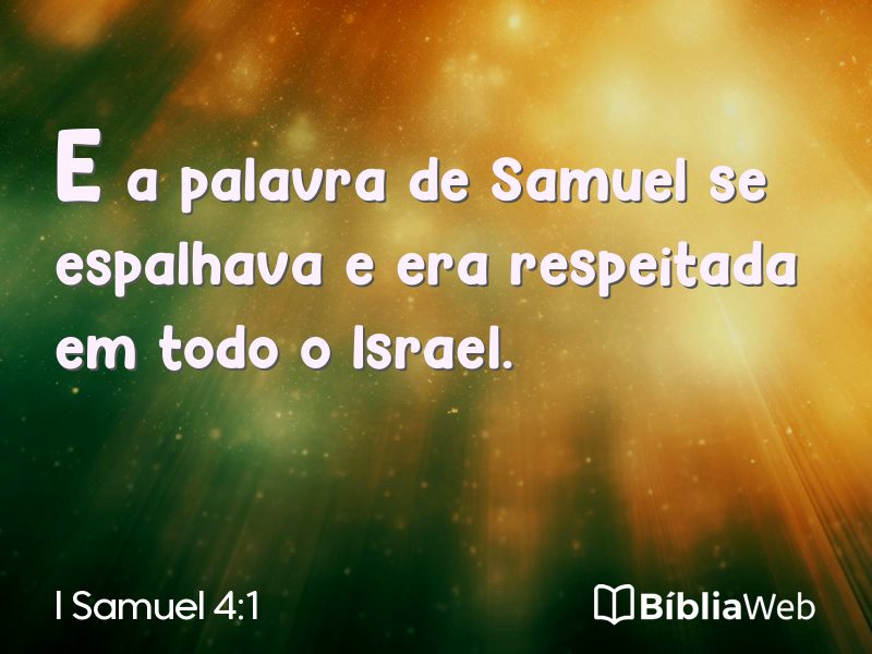 I Samuel 4:1 em imagem para compartilhar