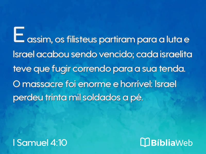 I Samuel 4:10 em imagem para compartilhar