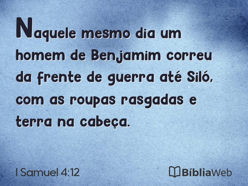 I Samuel 4:12 em imagem para compartilhar