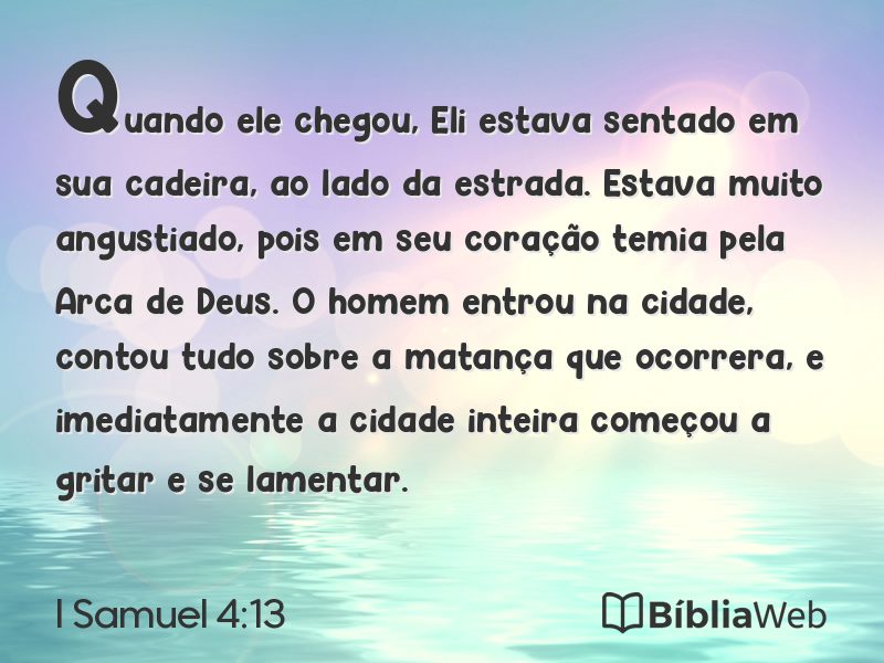 I Samuel 4:13 em imagem para compartilhar