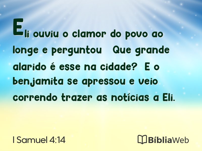 I Samuel 4:14 em imagem para compartilhar