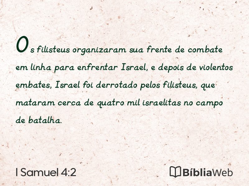 I Samuel 4:2 em imagem para compartilhar