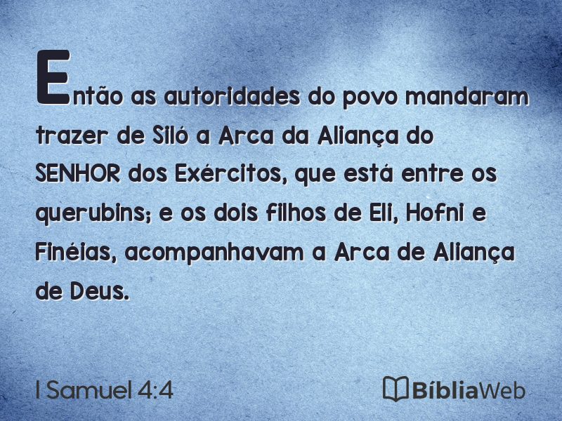 I Samuel 4:4 em imagem para compartilhar