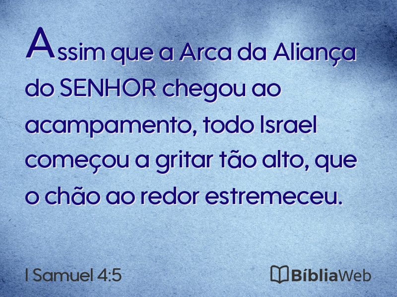 I Samuel 4:5 em imagem para compartilhar