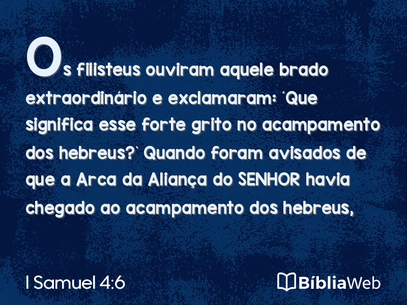 I Samuel 4:6 em imagem para compartilhar