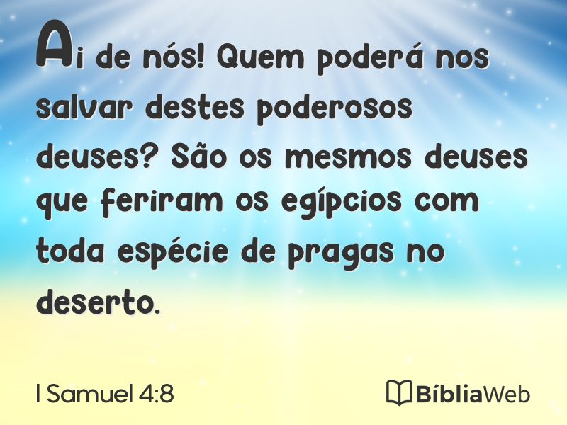 I Samuel 4:8 em imagem para compartilhar
