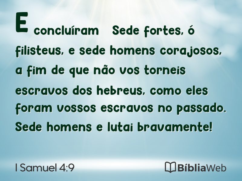 I Samuel 4:9 em imagem para compartilhar
