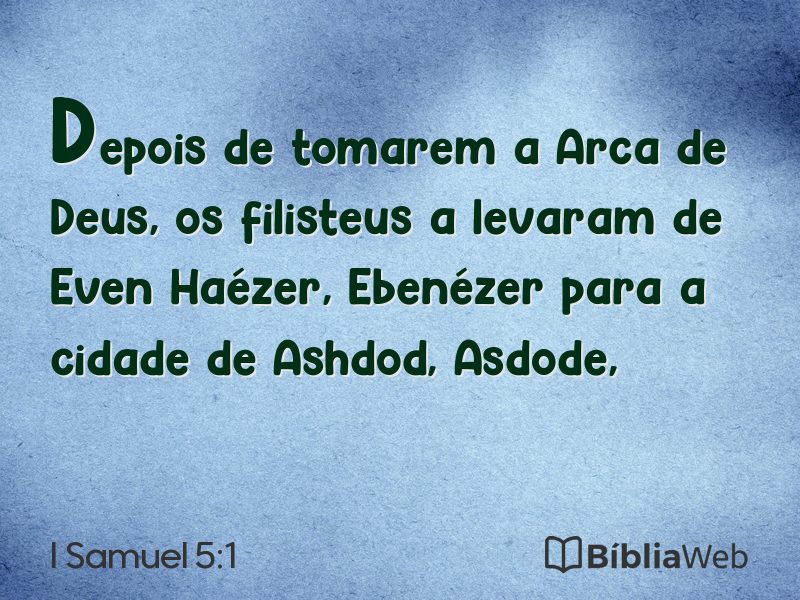 I Samuel 5:1 em imagem para compartilhar
