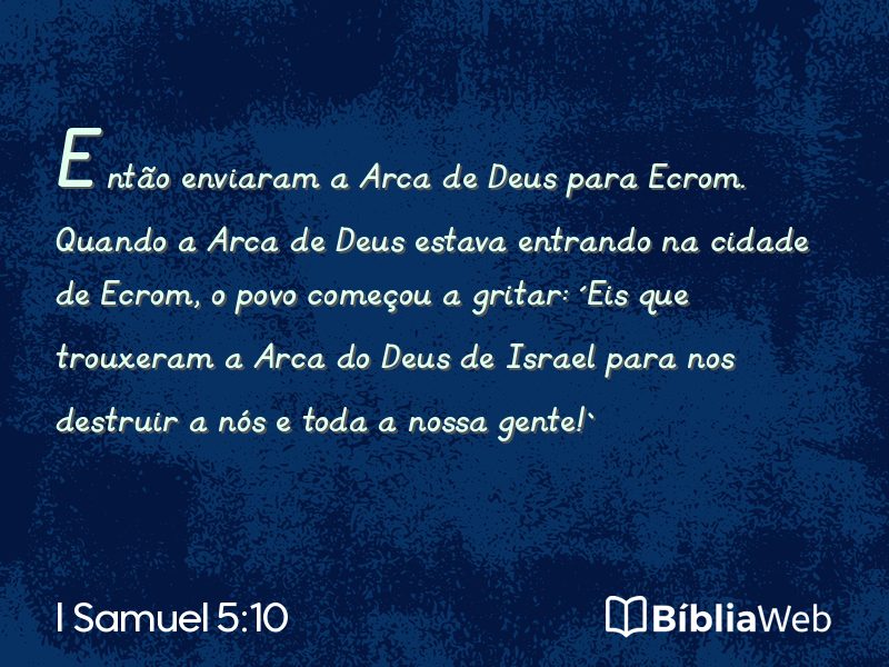 I Samuel 5:10 em imagem para compartilhar