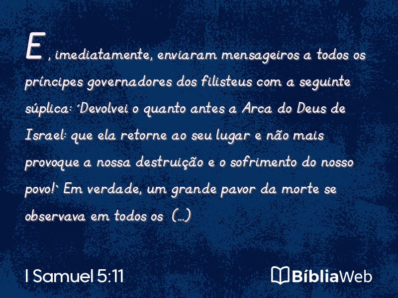 I Samuel 5:11 em imagem para compartilhar