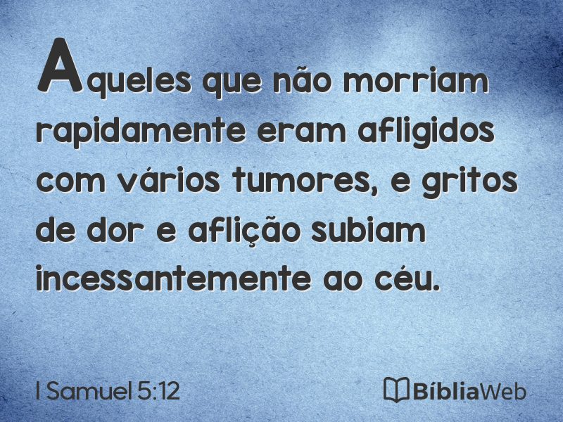 I Samuel 5:12 em imagem para compartilhar