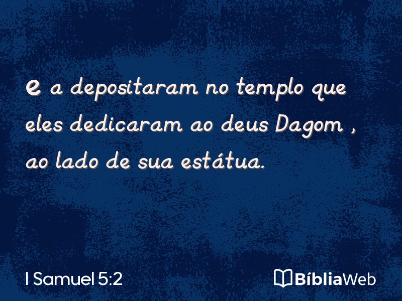 I Samuel 5:2 em imagem para compartilhar
