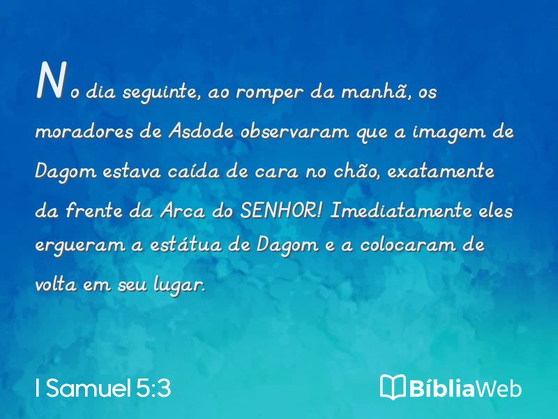 I Samuel 5:3 em imagem para compartilhar