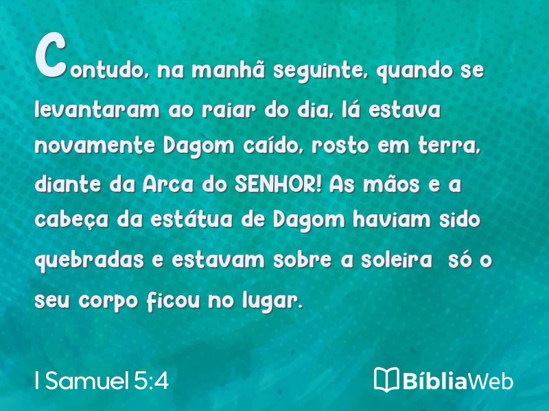 I Samuel 5:4 em imagem para compartilhar