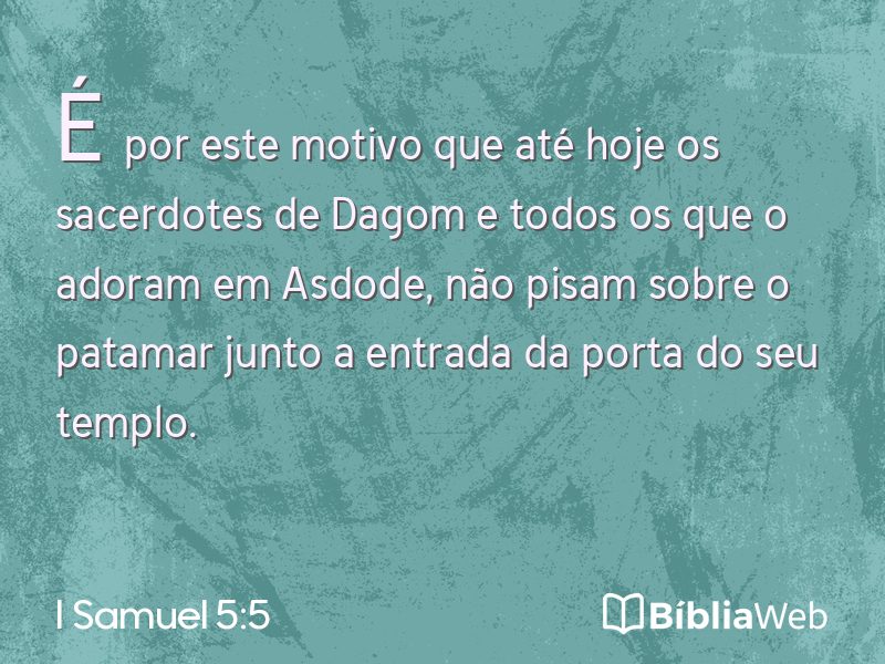 I Samuel 5:5 em imagem para compartilhar