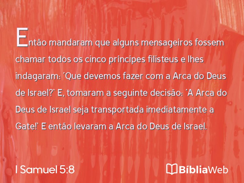 I Samuel 5:8 em imagem para compartilhar