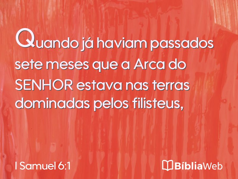I Samuel 6:1 em imagem para compartilhar