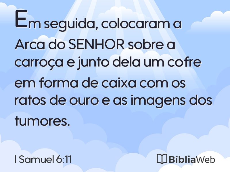 I Samuel 6:11 em imagem para compartilhar