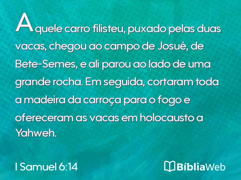 I Samuel 6:14 em imagem para compartilhar