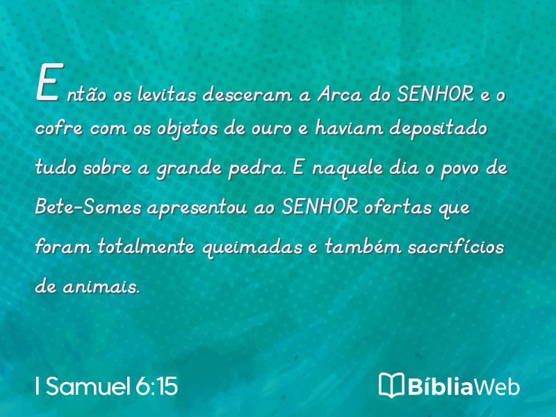 I Samuel 6:15 em imagem para compartilhar