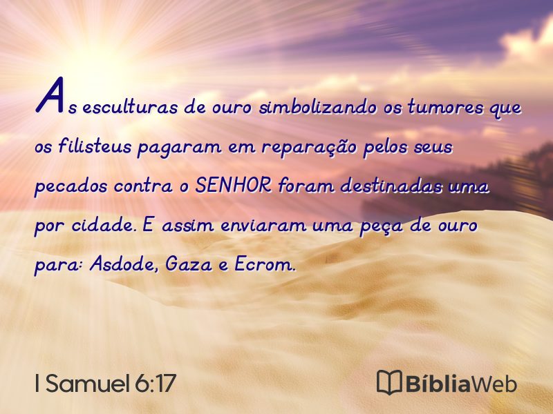 I Samuel 6:17 em imagem para compartilhar