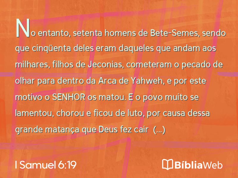 I Samuel 6:19 em imagem para compartilhar